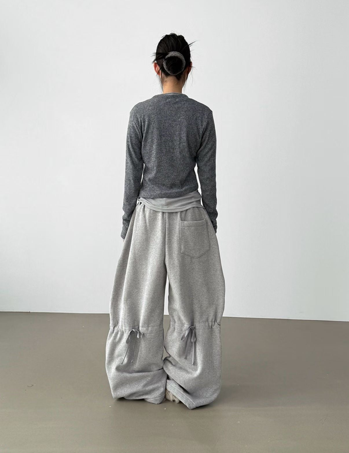 Butterfly-strap cotton pants