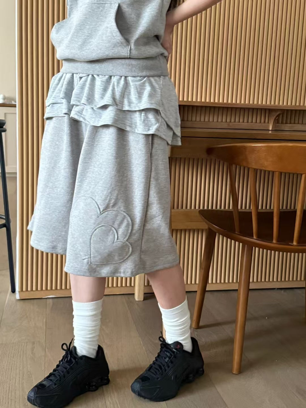 Heart-shaped cotton pants
