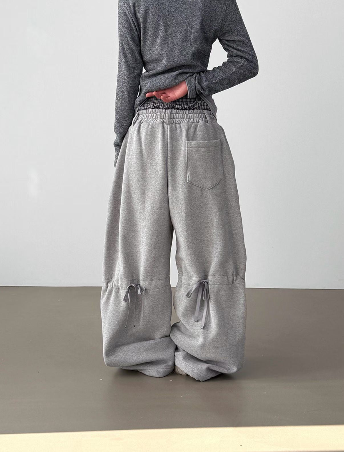 Butterfly-strap cotton pants
