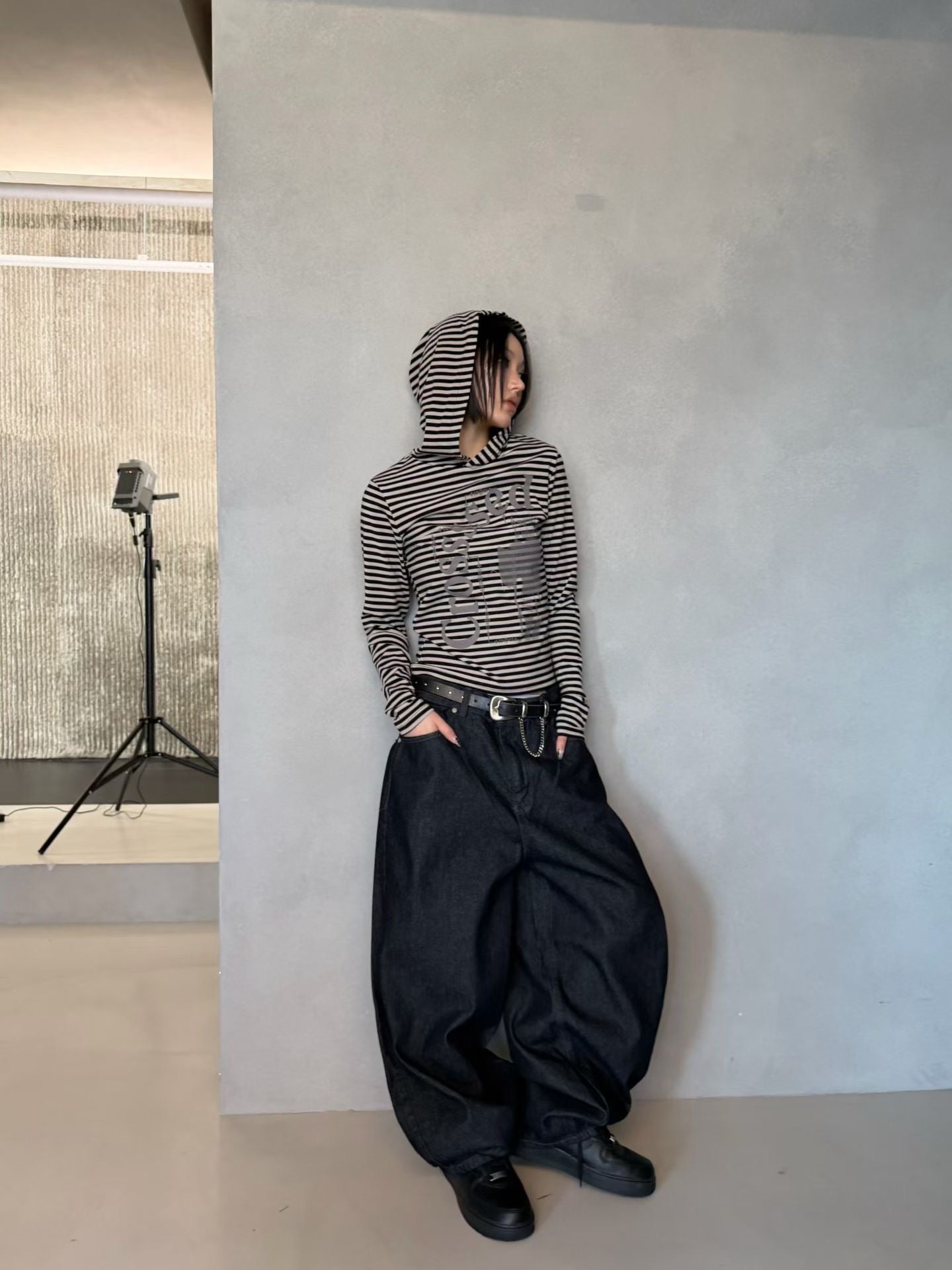 Flocked Letter Pants