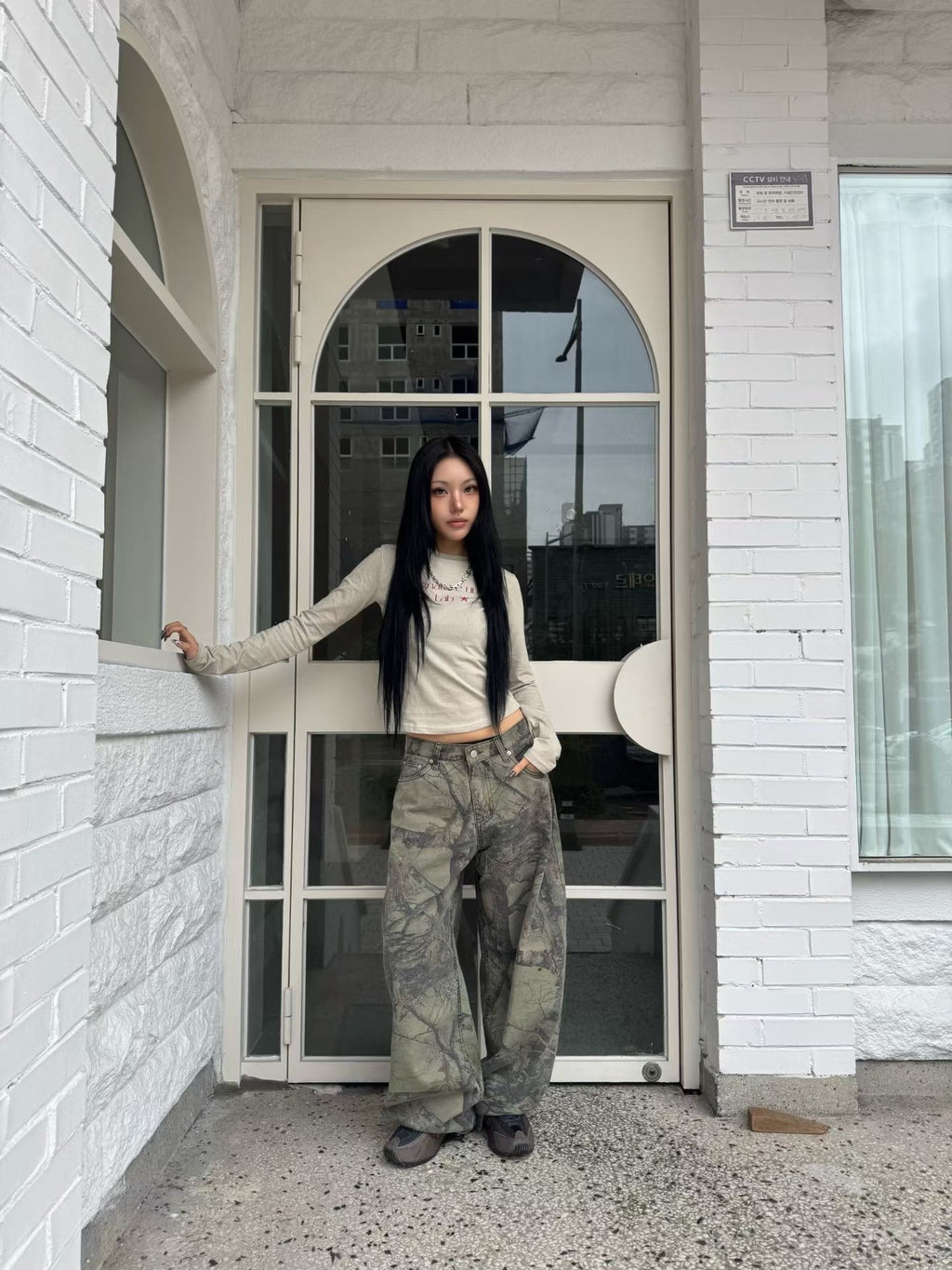 Camo spray-painted pants