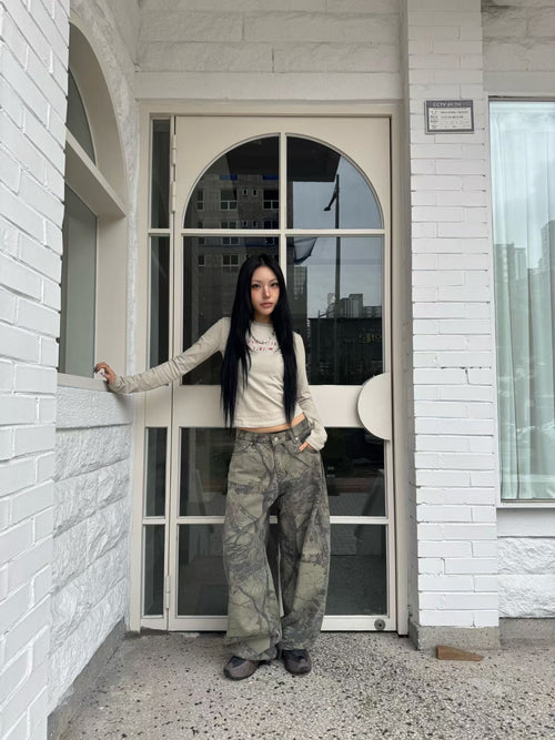 Camo spray-painted pants