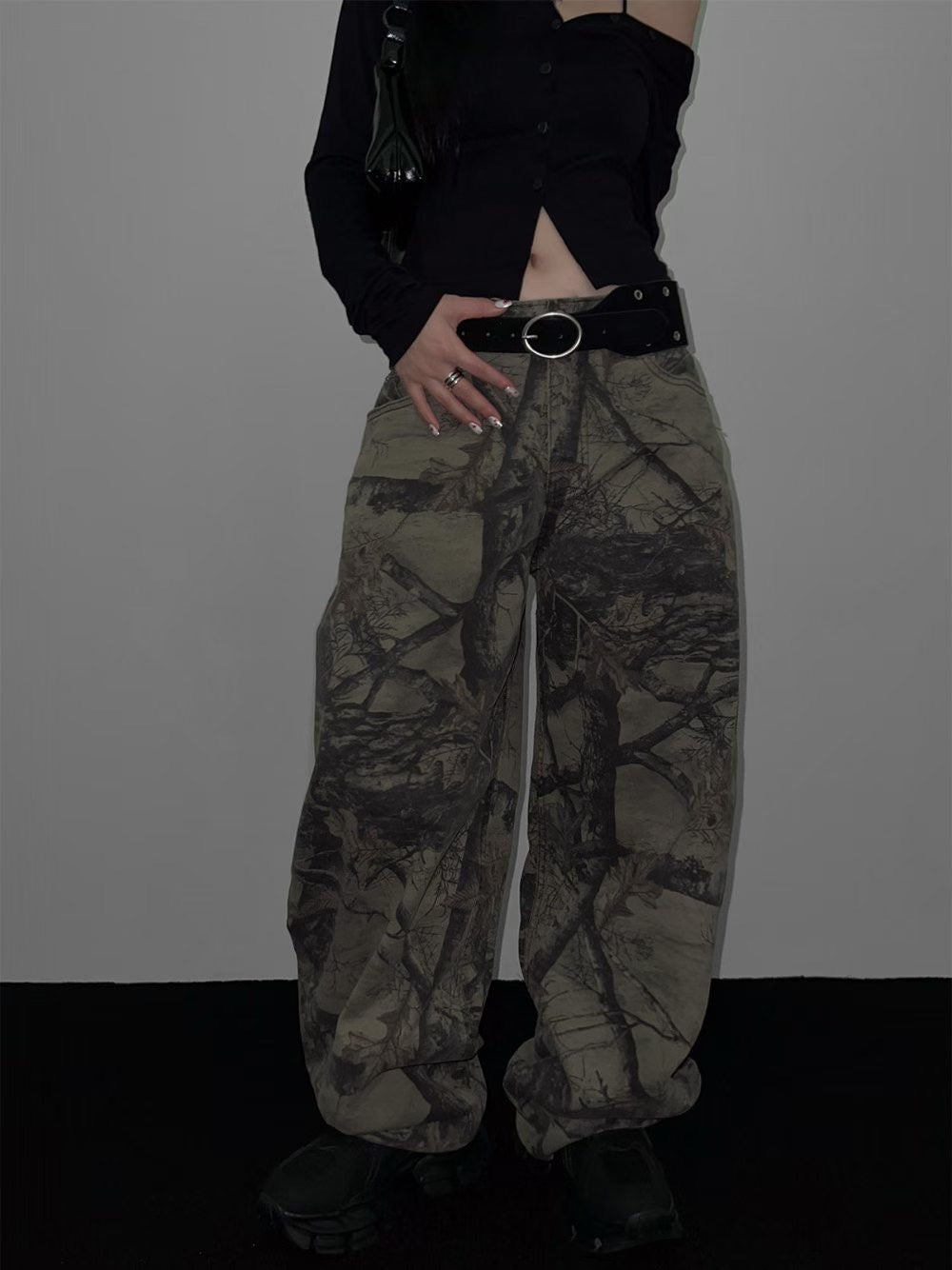 Camo spray-painted pants