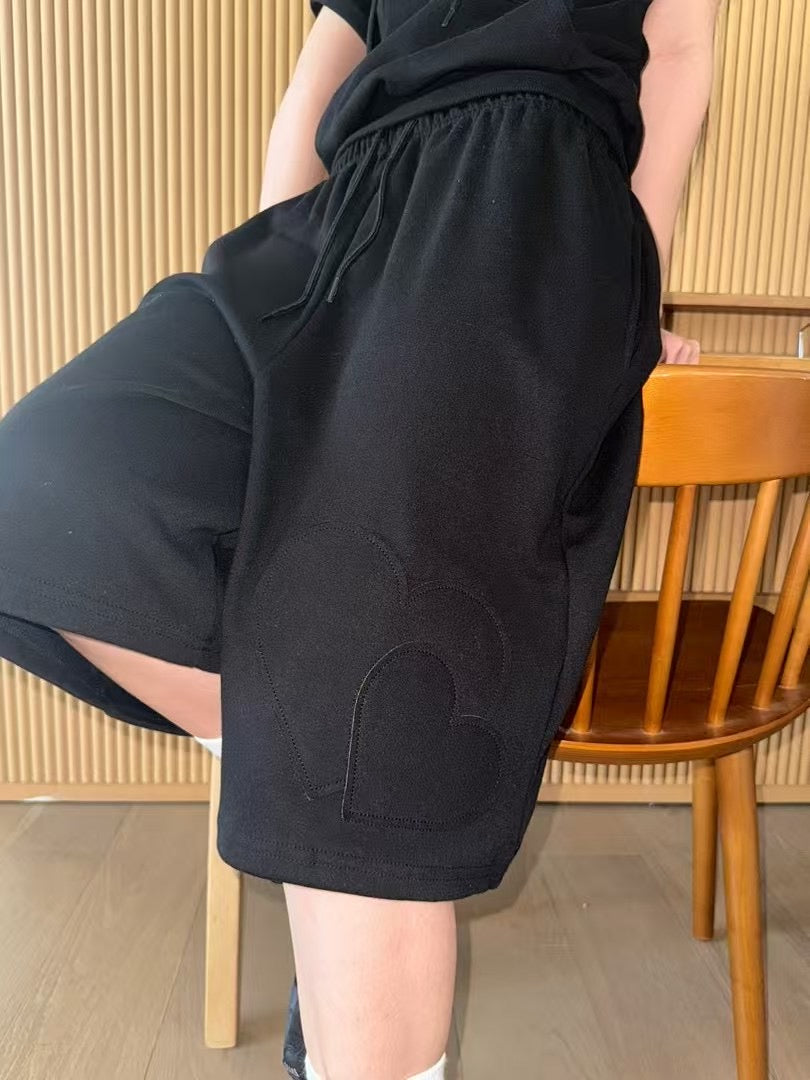 Heart-shaped cotton pants