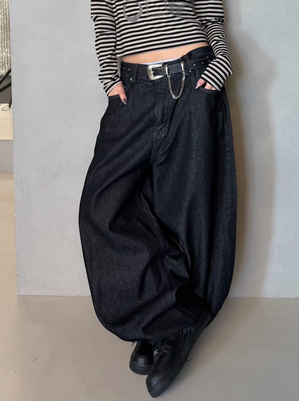 Flocked Letter Pants