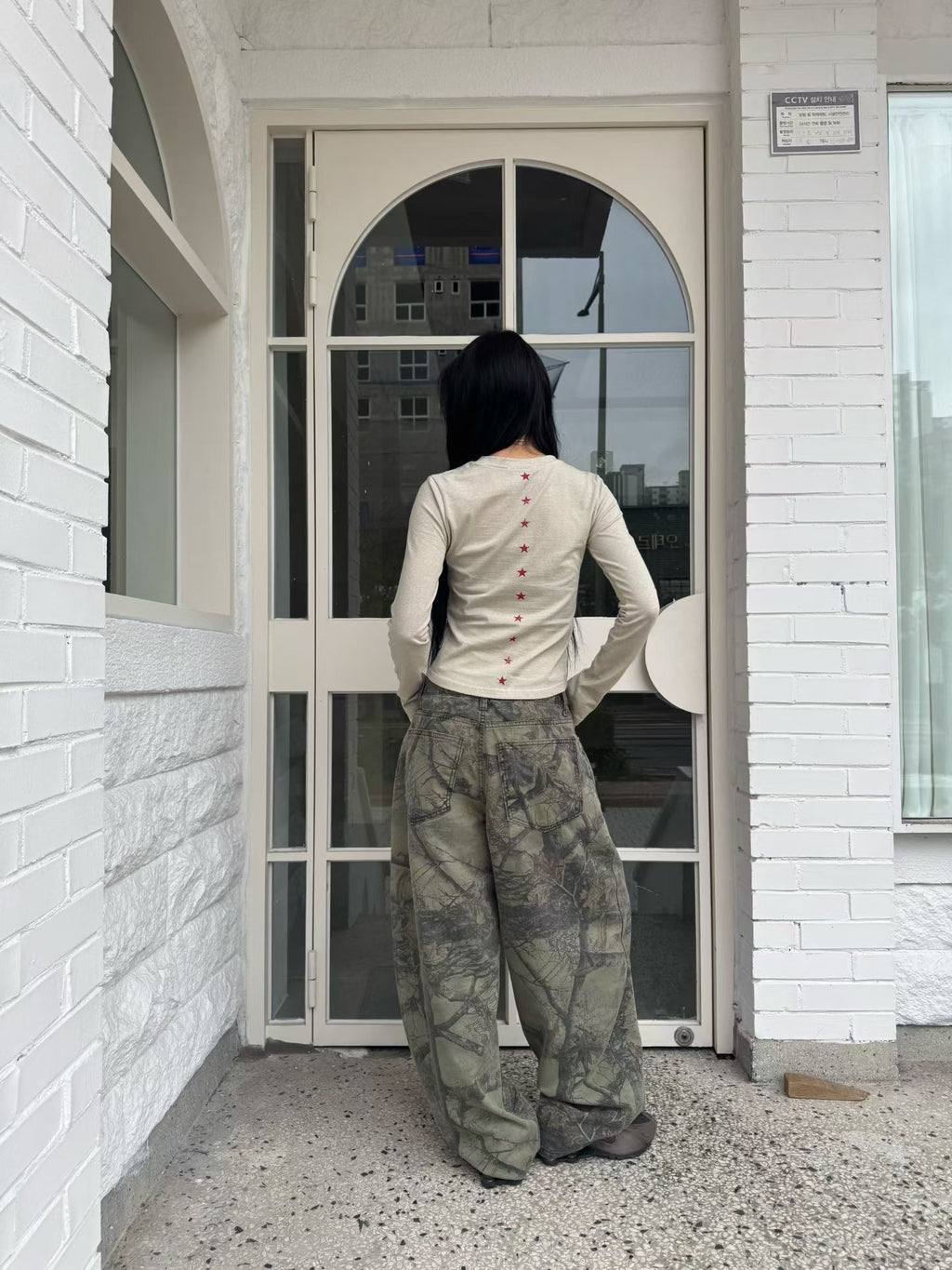 Camo spray-painted pants