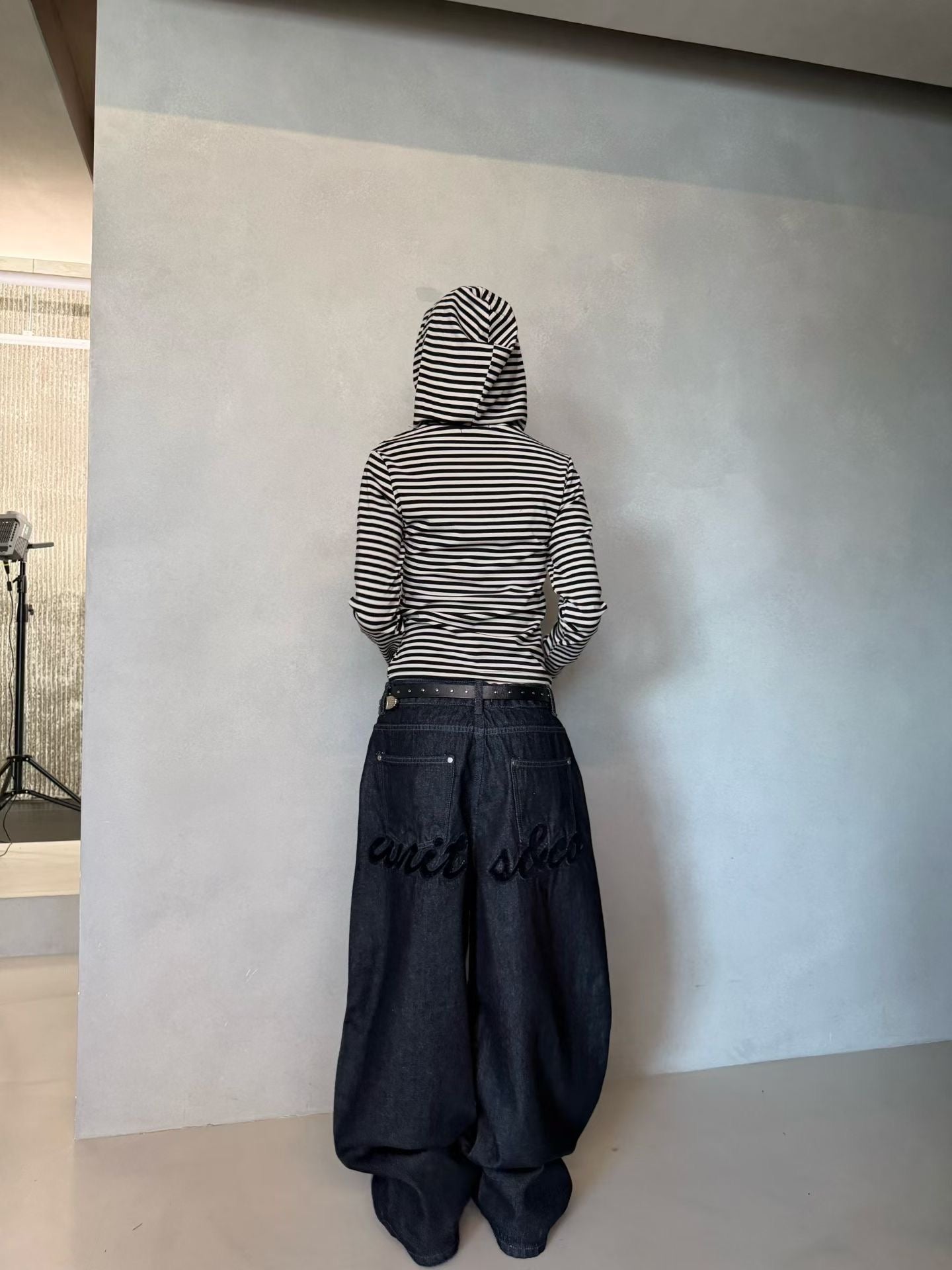Flocked Letter Pants