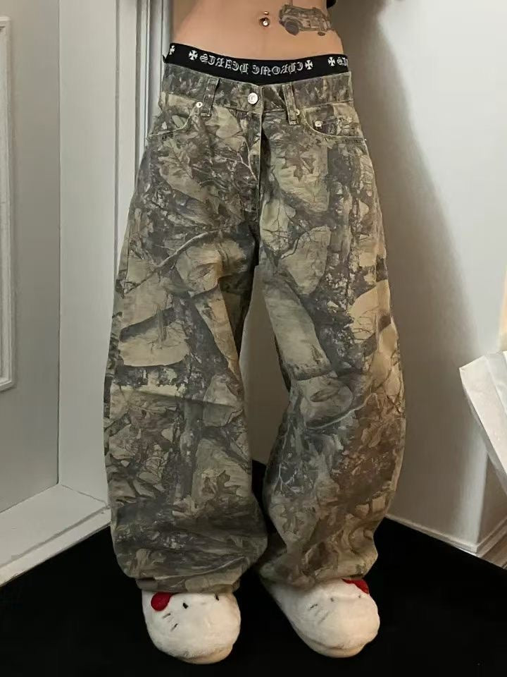 Camo spray-painted pants