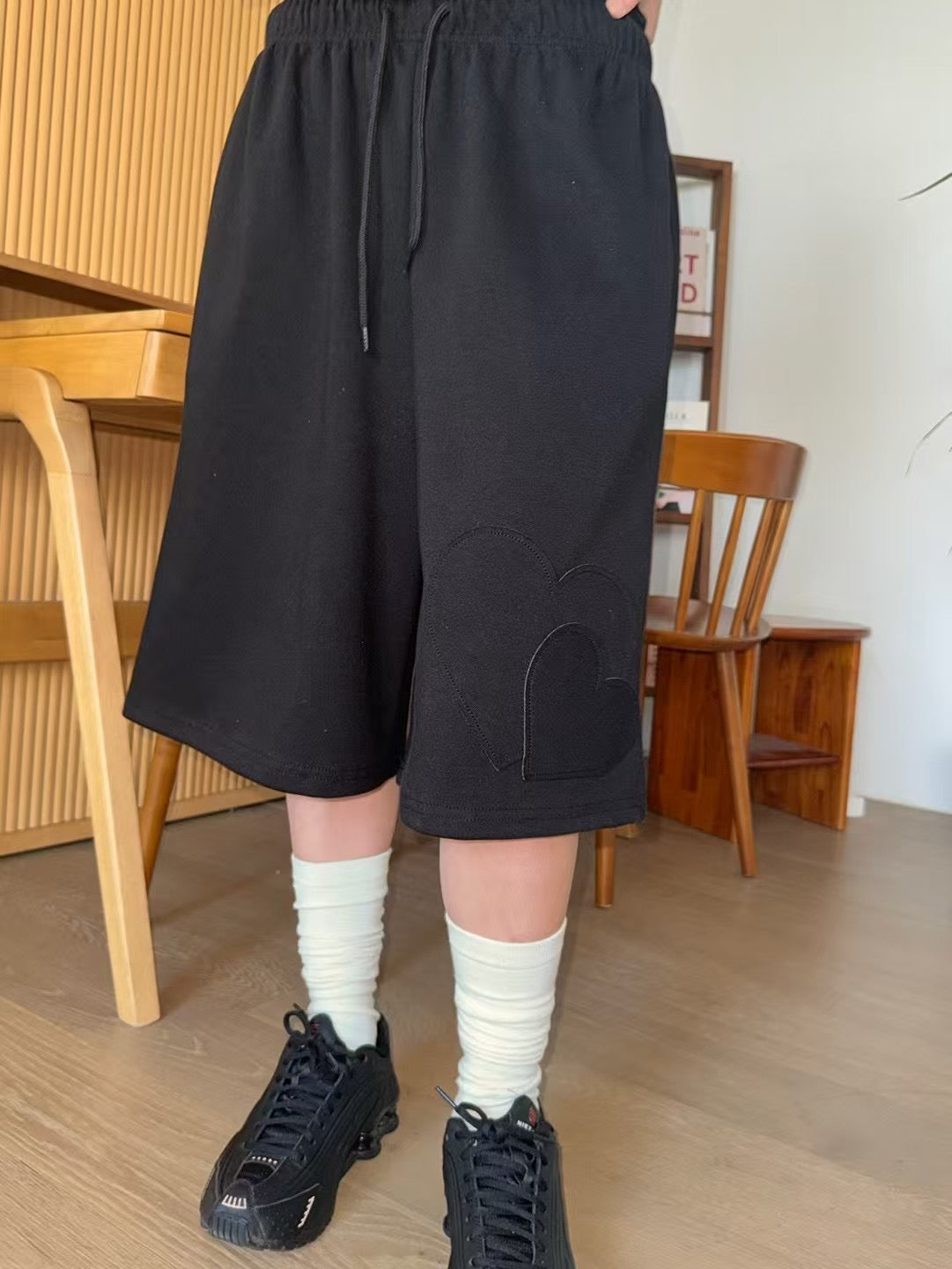 Heart-shaped cotton pants