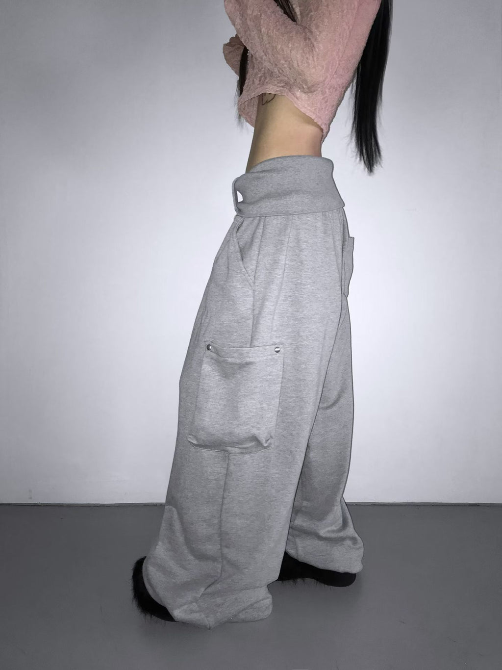 Folding Ring Studded Pants