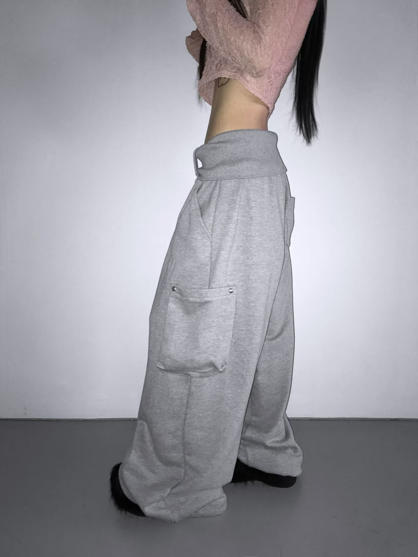 Folding Ring Studded Pants