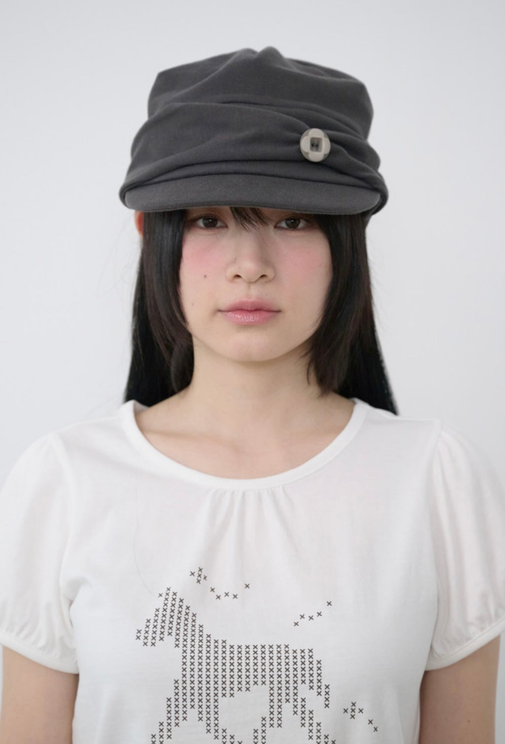 [BAUF]Button Newsboy Cap