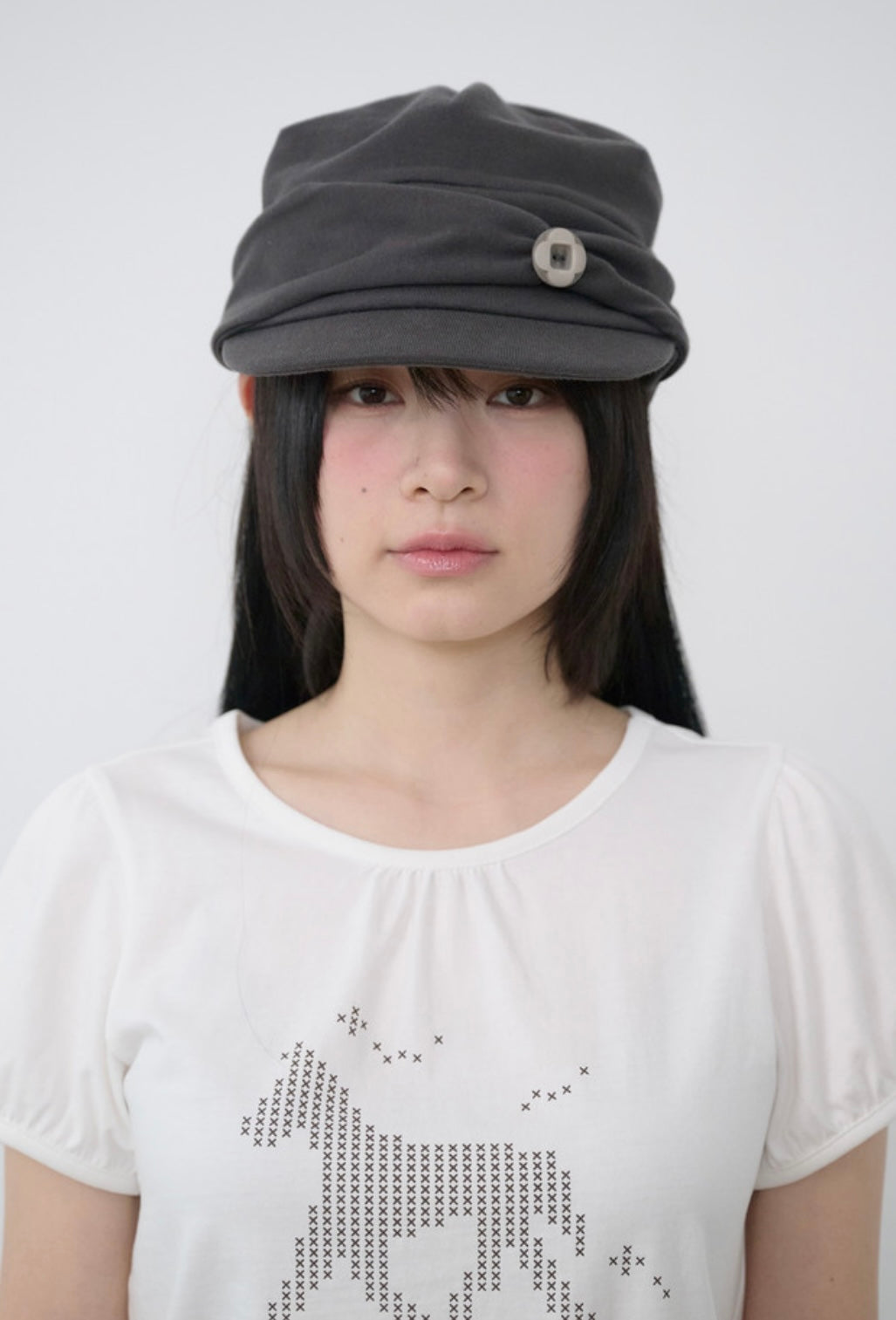 [BAUF]Button Newsboy Cap