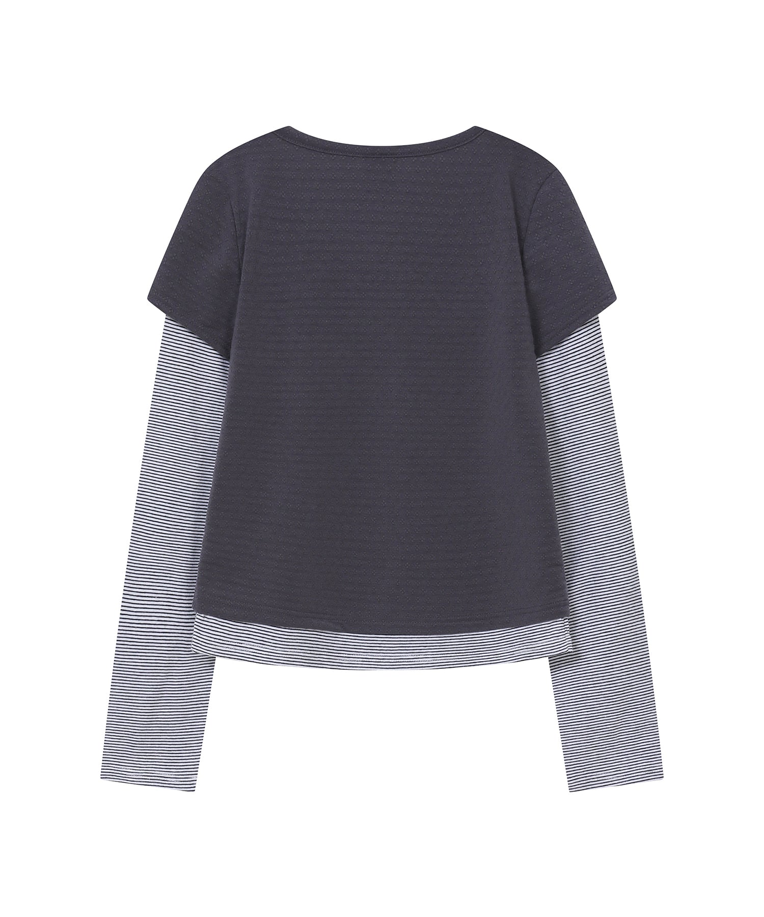[BAUF]Shirred layered long sleeves