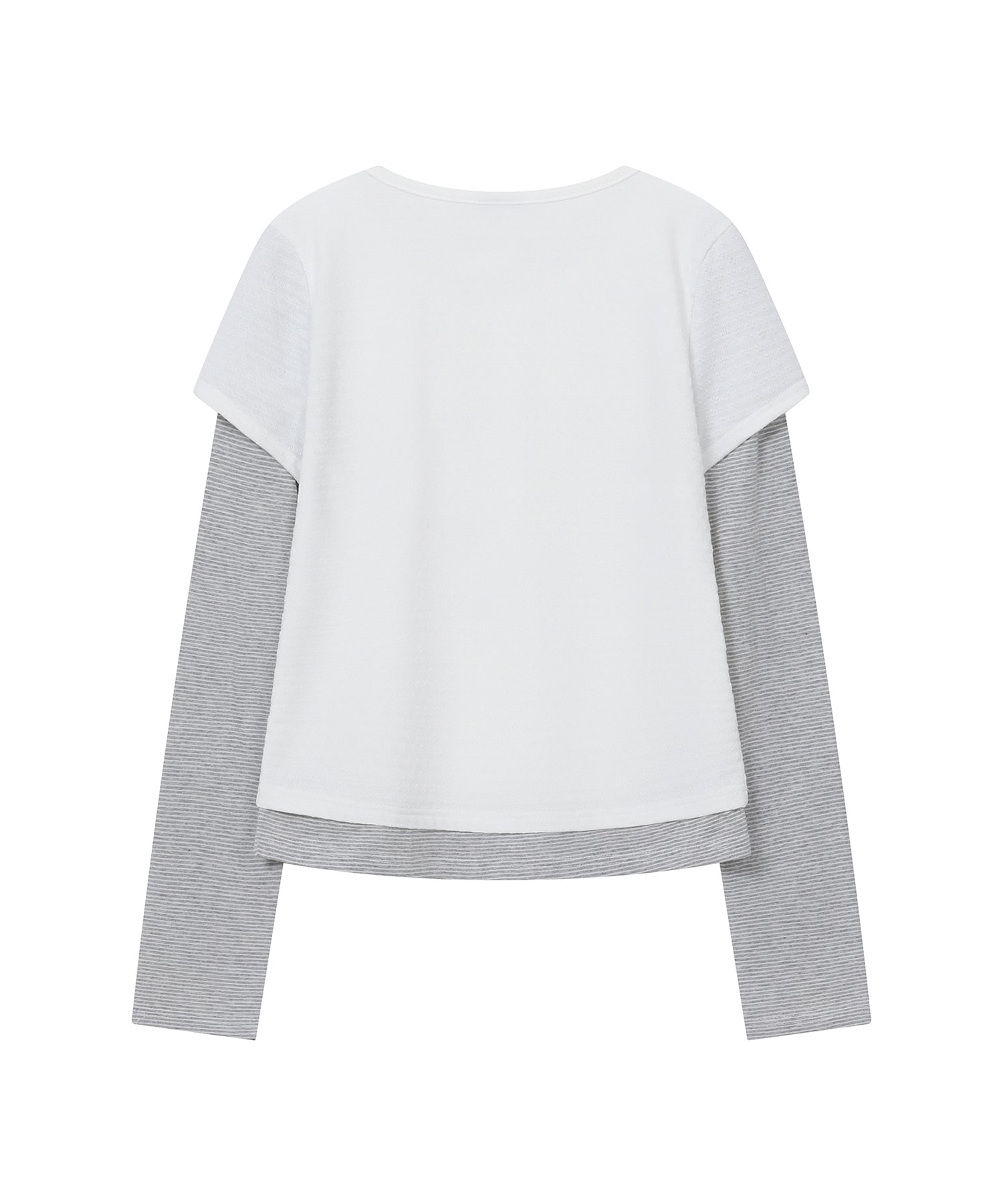 [BAUF]Shirred layered long sleeves