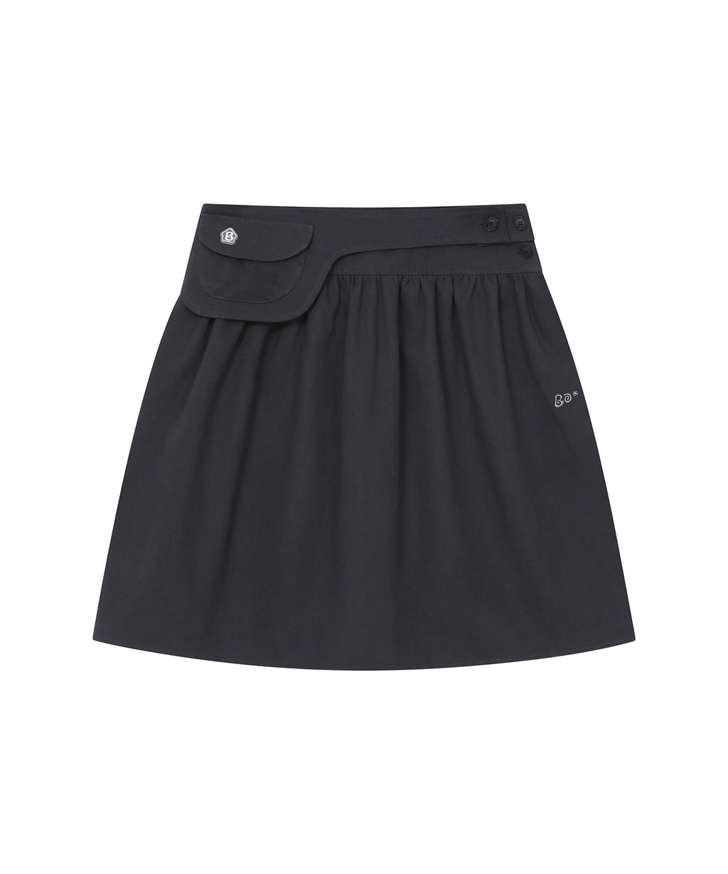 [BAUF]Belted midi skirt