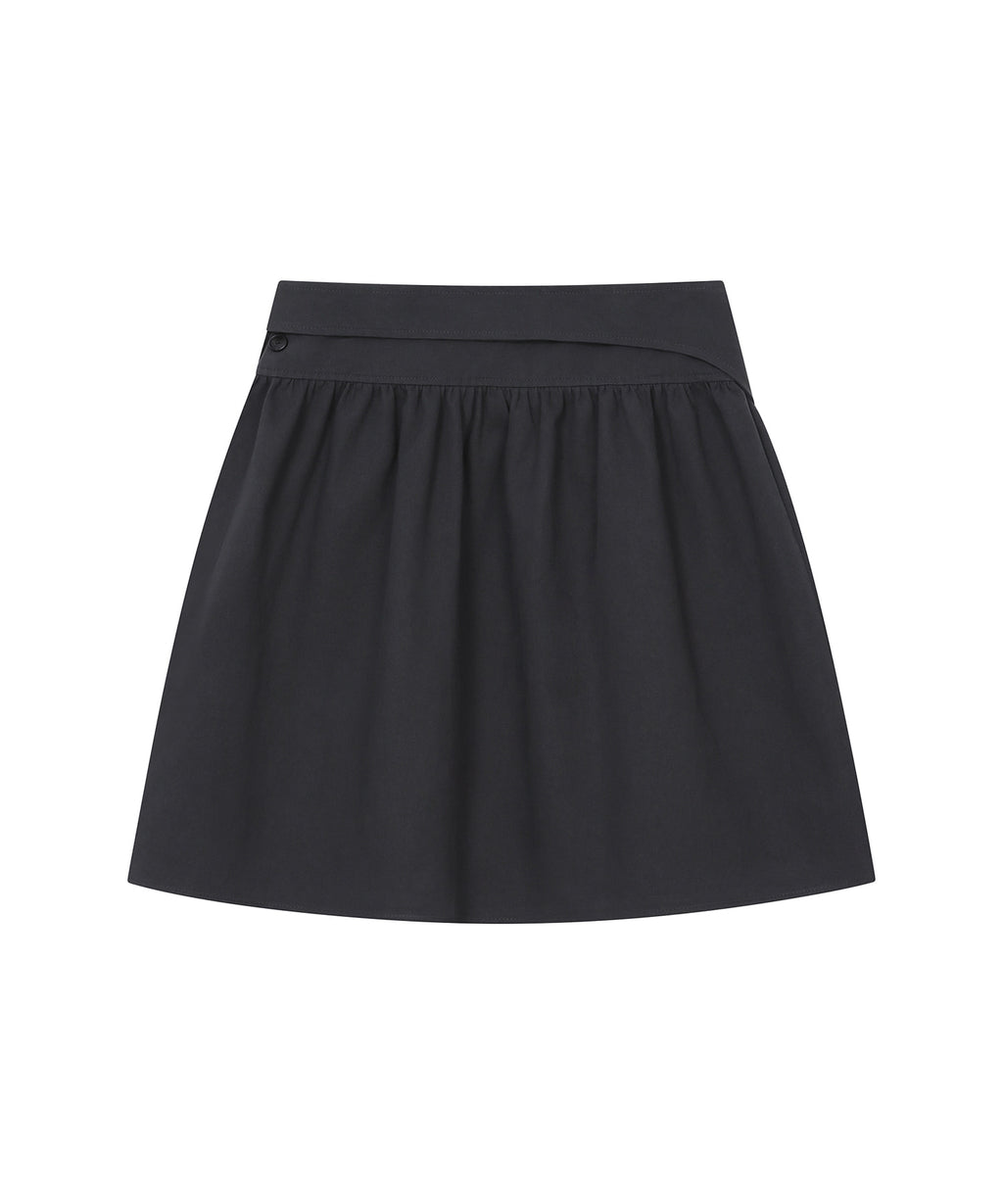 [BAUF]Belted midi skirt