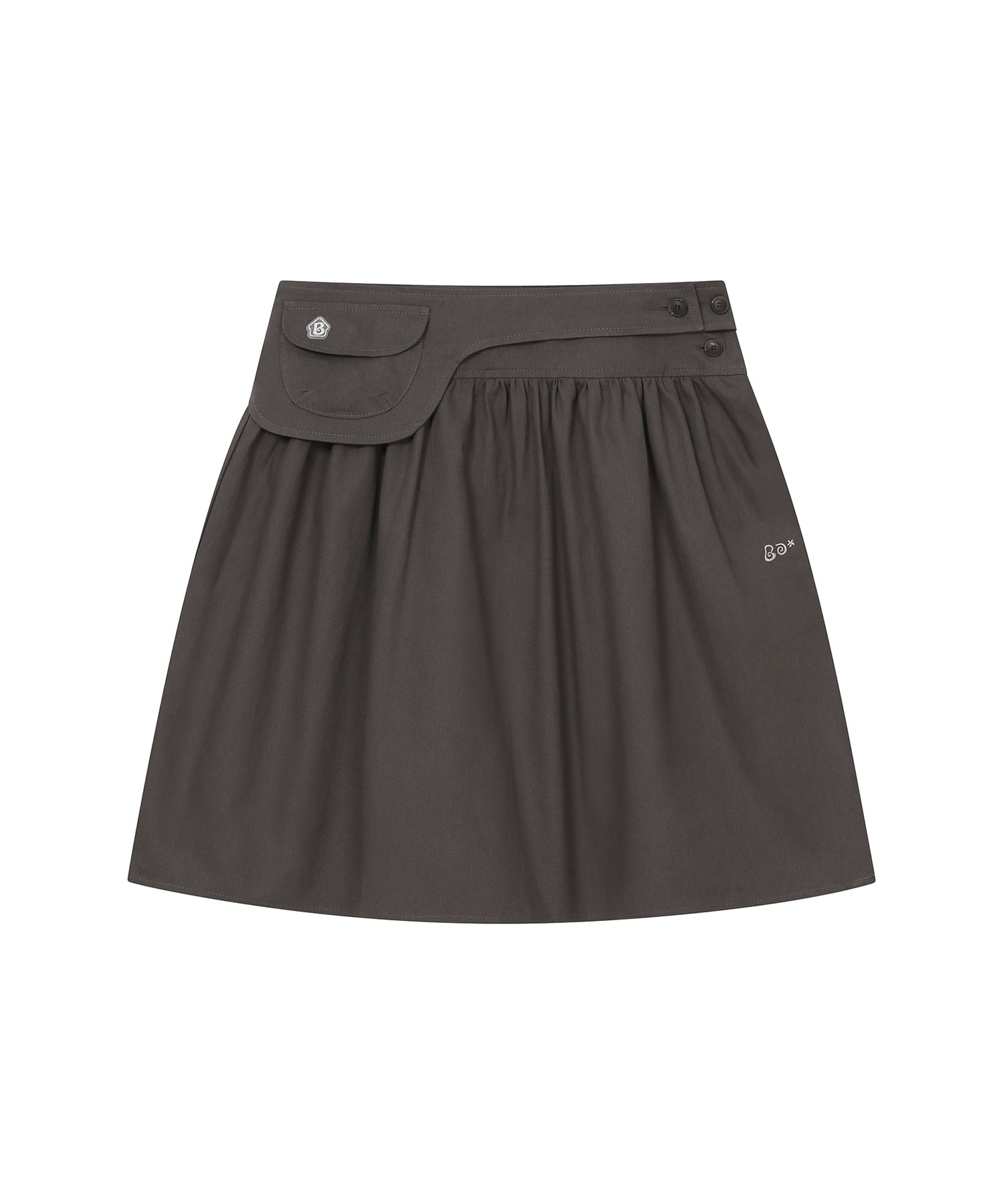 [BAUF]Belted midi skirt
