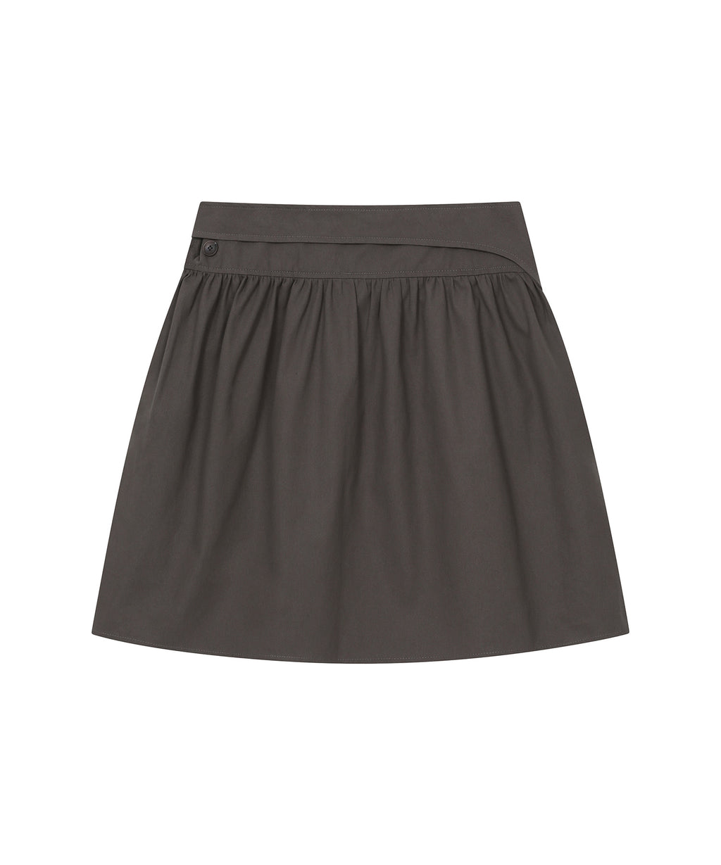 [BAUF]Belted midi skirt