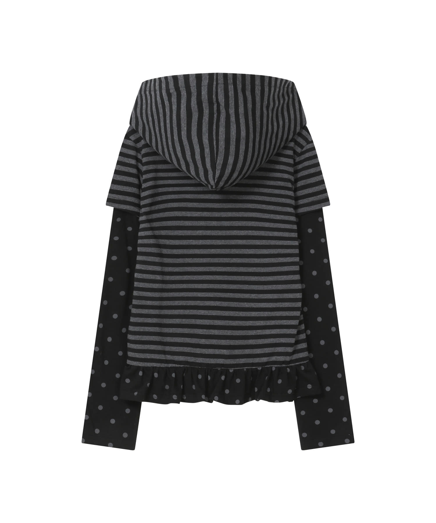 [BAUF]Angel Slim Fit Layered Hoodie