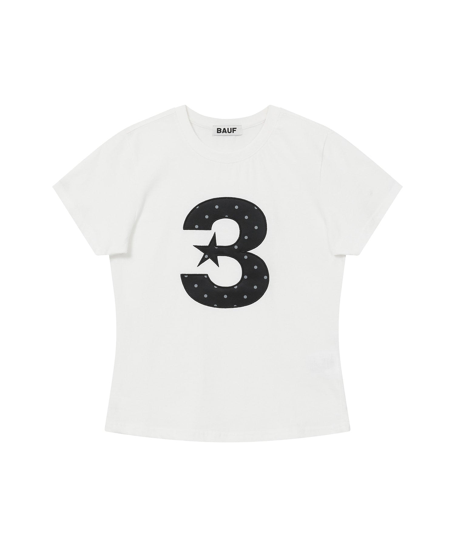 [BAUF]3logo Dot Slim Fit T-shirt