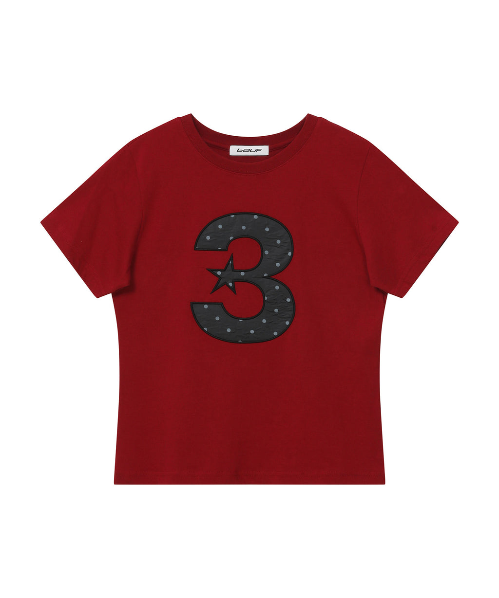 [BAUF]3logo Dot Slim Fit T-shirt