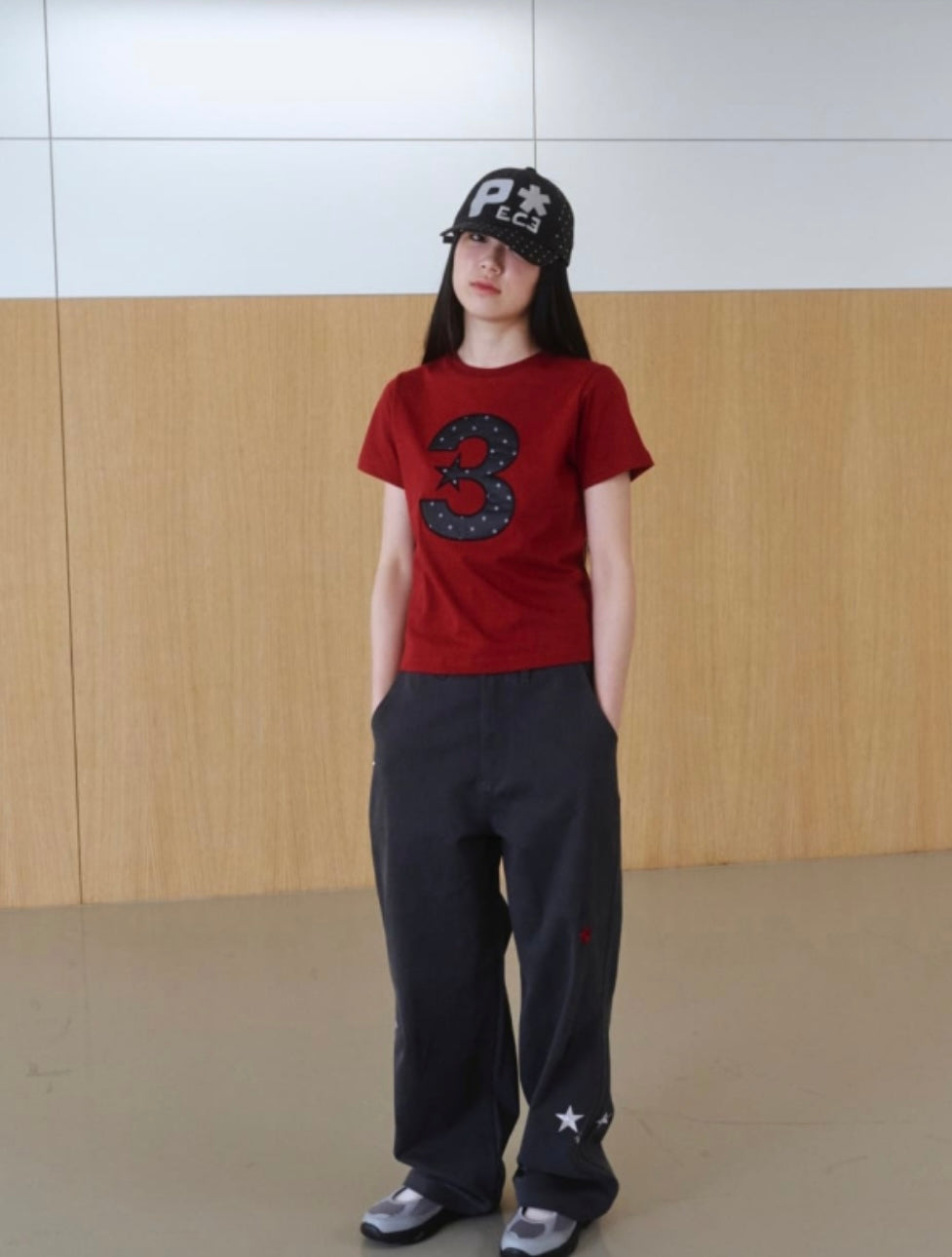 [BAUF]3logo Dot Slim Fit T-shirt
