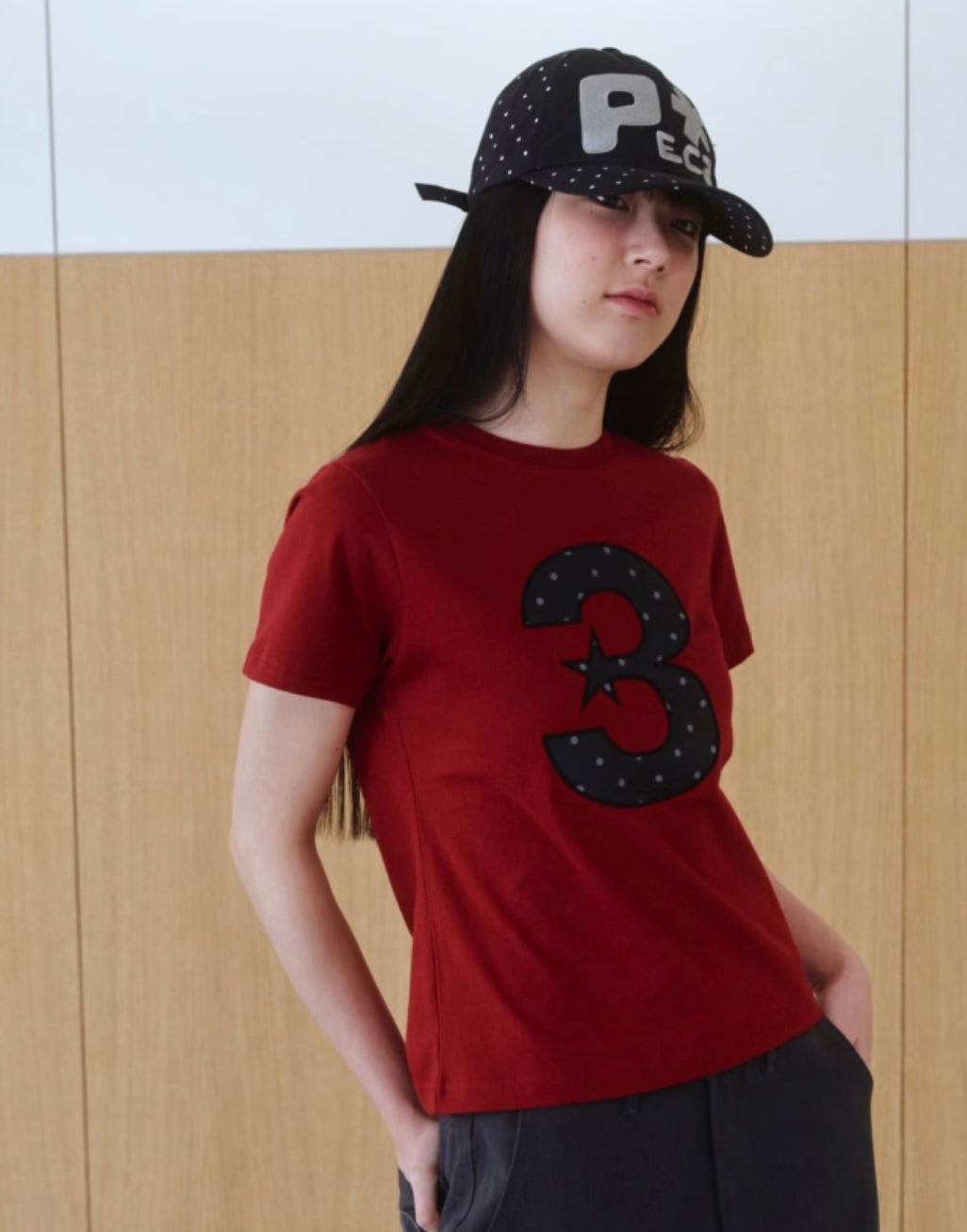 [BAUF]3logo Dot Slim Fit T-shirt