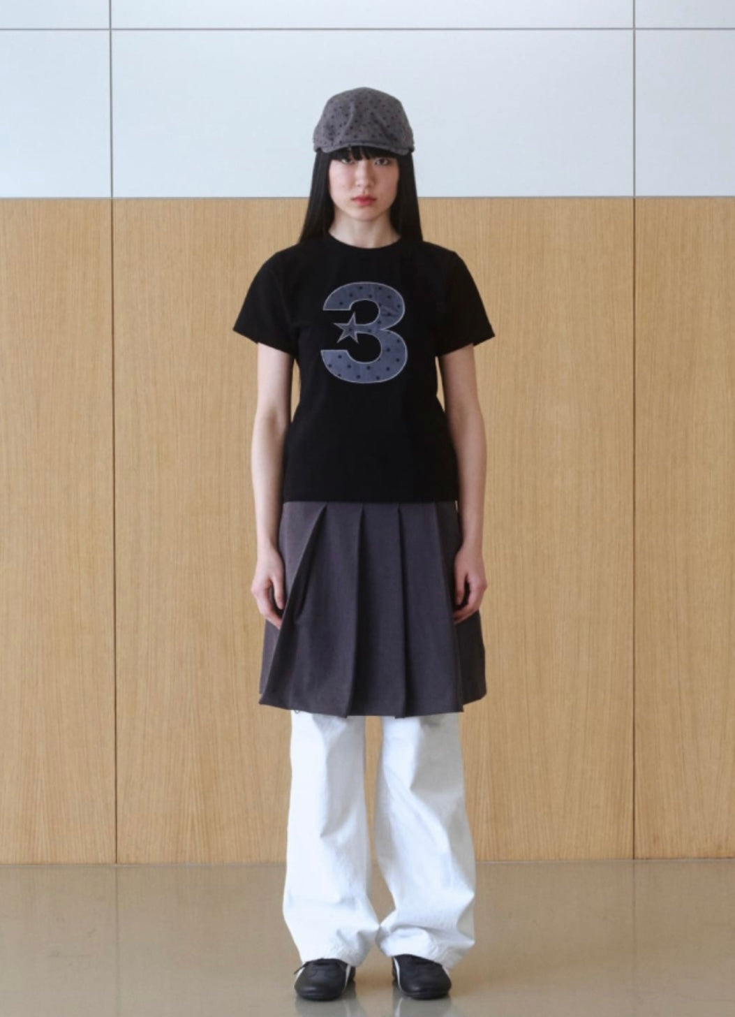 [BAUF]3logo Dot Slim Fit T-shirt