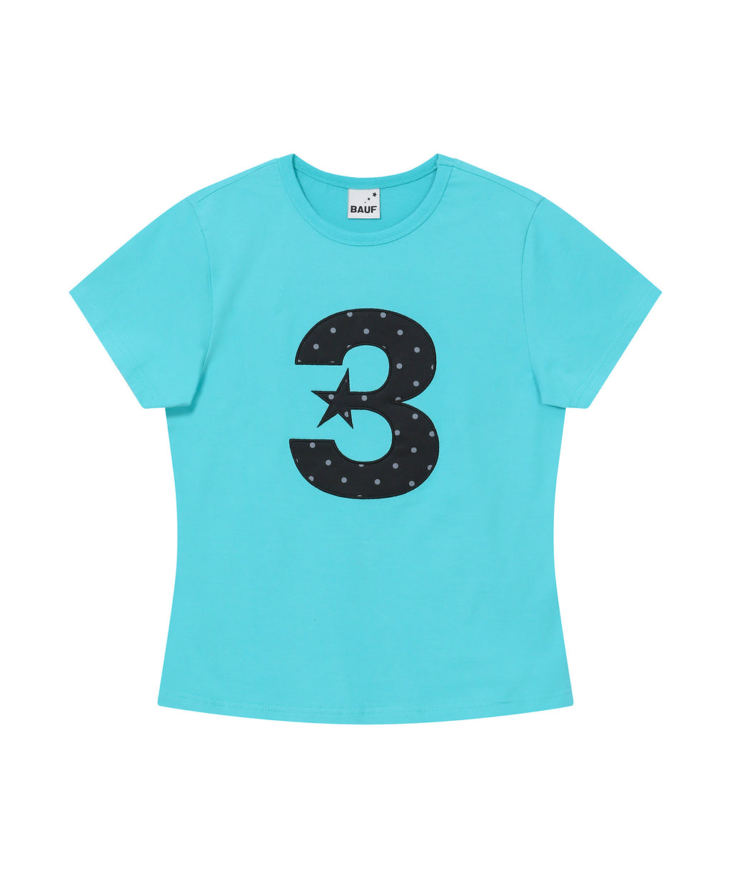 [BAUF]3logo Dot Slim Fit T-shirt