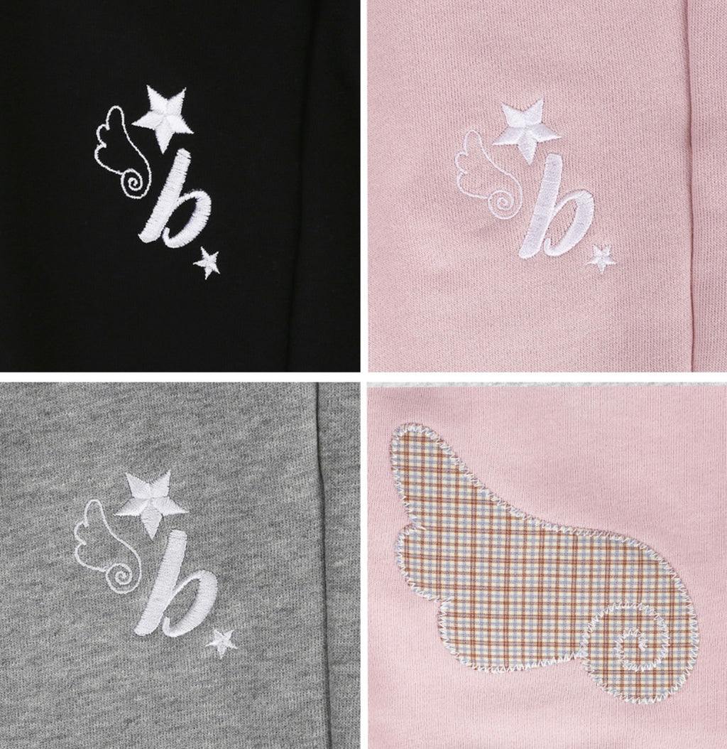 [AMBLER]Unisex Angel Star Patch Sweatpants