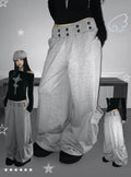 Queen Off-shoulder Studded Cargo Pants