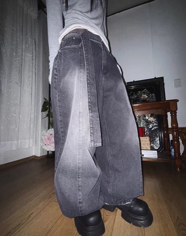 Lace-up washed Pants