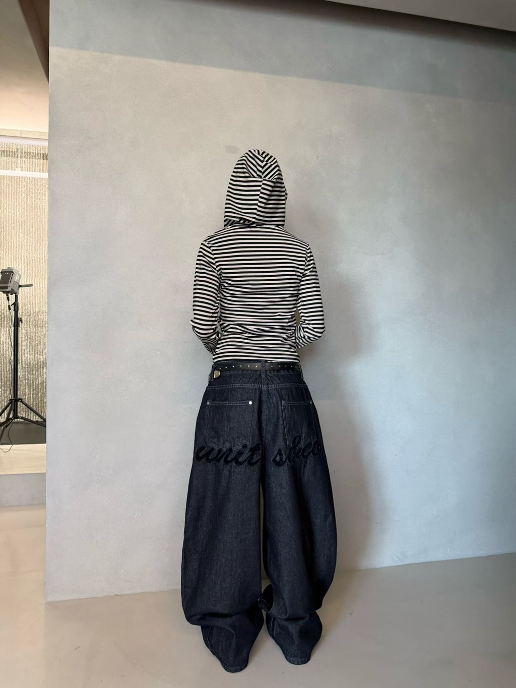 Flocked Letter Pants