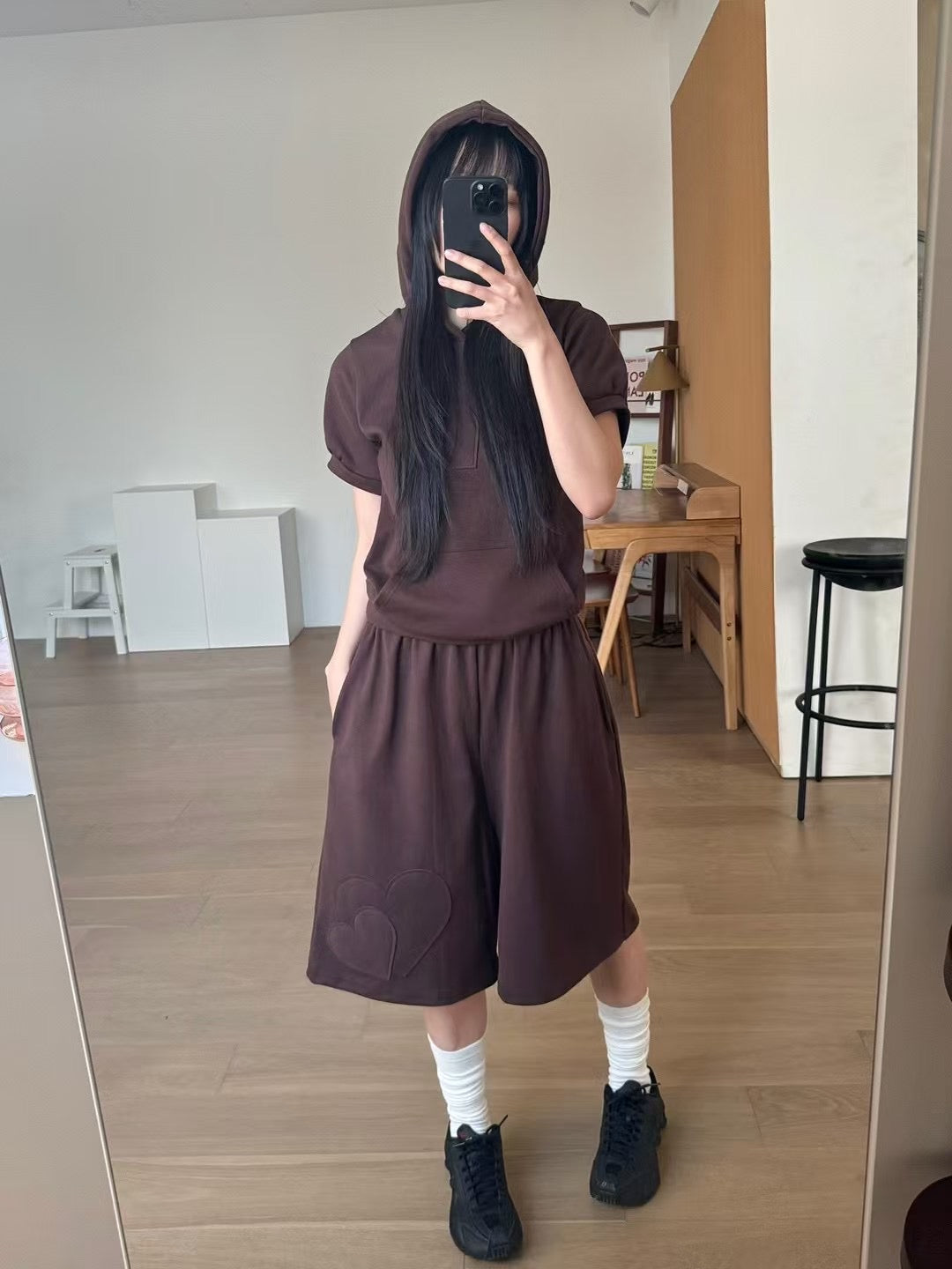 Heart-shaped cotton pants