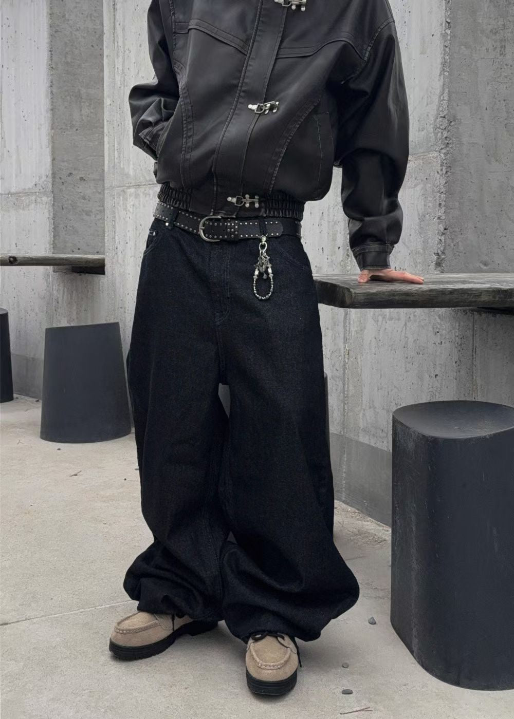 Flocked Letter Pants